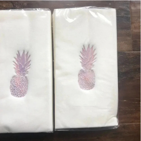 Pineapple Dinner Party Napkins | Rose Gold Foil | Rose Gold | Beach Party | Luau - Picture 9 of 12